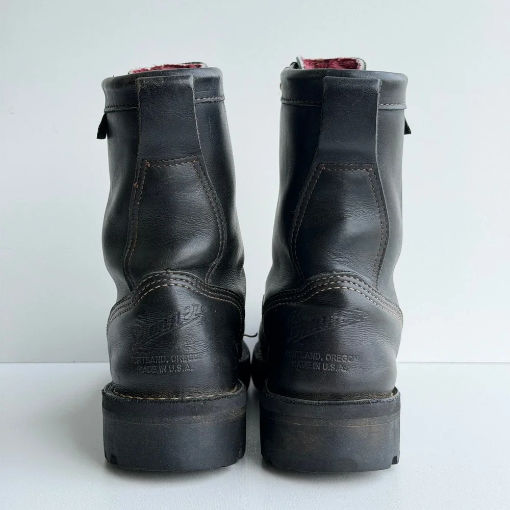 Danner Rain Forest Work Boots Womens 8 Black Leather Gore-Tex Waterproof 15100